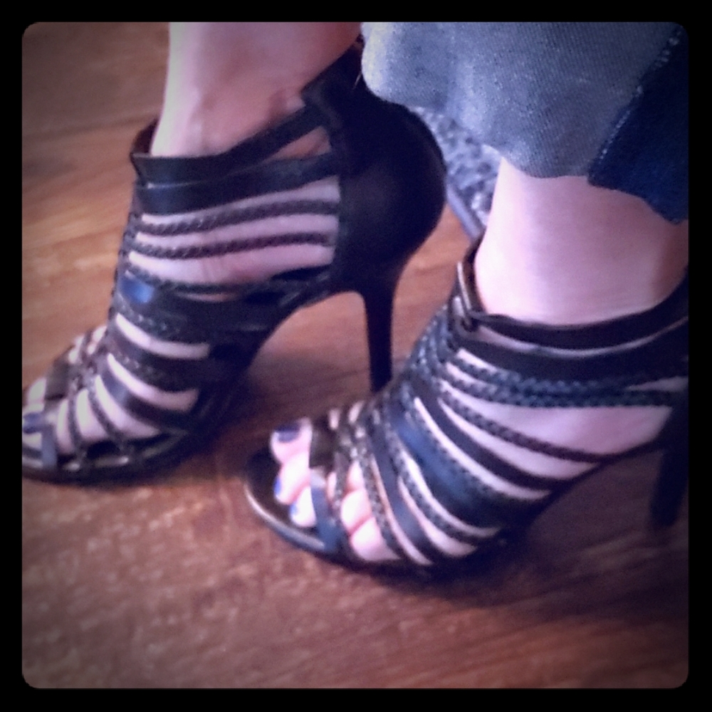 Black high heels, BCBG